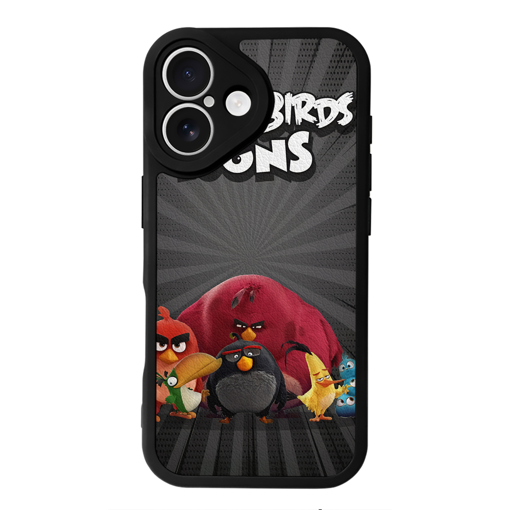 （画像用） Angry Birds アングリーバード 【iPhone 16シリーズ対応】シリコンスマホケース（レザー調） 材質：シリコン